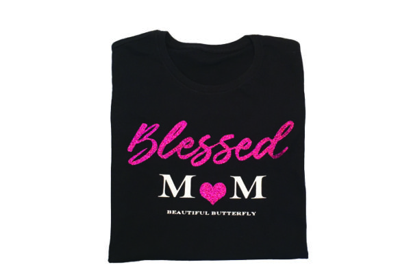 Blessed Mom Sparkle Top - Image 2